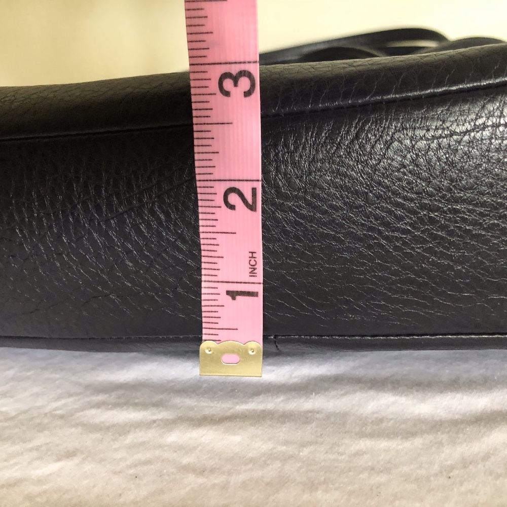 Coach Kelsey Satchel Navy Blue Pebble Leather - Picture 8 of 8